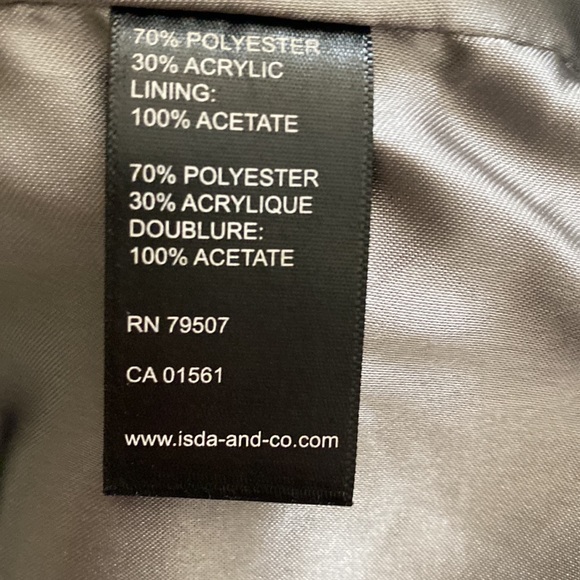 Isda & Co. size medium grey fur ball jacket - Picture 8 of 8